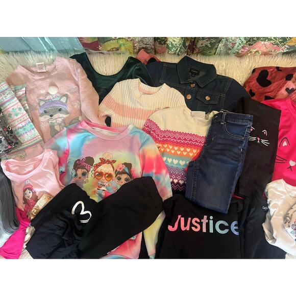 Girls' Fall & Winter Clothing Lot - Size 5 & 6